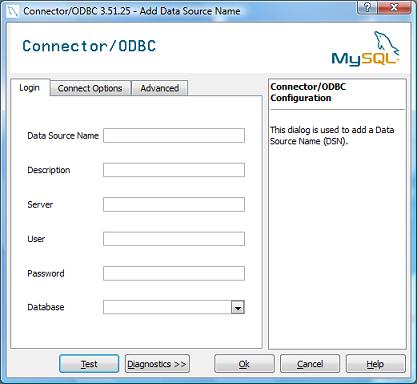 create system DSN for MySQL