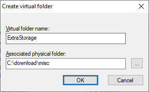 FTP server create new virtual folder